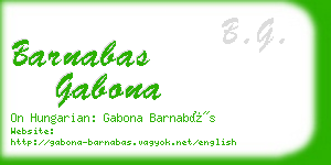 barnabas gabona business card